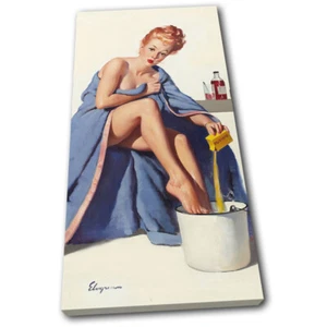 Vintage Girl Poster Sexy Retro Pin-ups SINGLE CANVAS WALL ART Picture Print - Picture 1 of 1