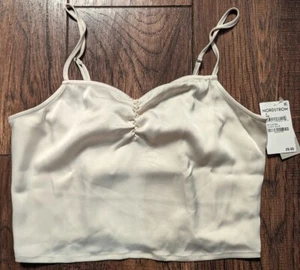 Camisola BP Nordstrom para mujer marfil satinado elástica espalda tiras talla pequeña nueva con etiquetas - Imagen 1 de 15