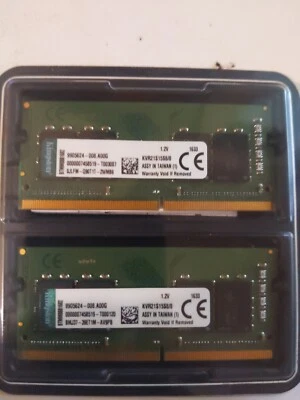 16GB DDR4 - 2x 8GBKingston KVR21S15S8/8 SoDIMM single rank 260pin - Image 1 of 2