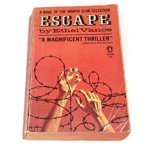Escape by Ethel Vance 1960s Vintage PB Popular Library W1158 Barb Wire Cover Art - Picture 1 of 6