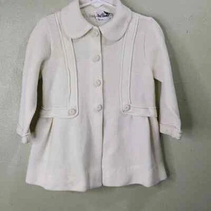 Little Girl's Off-White Knit Dressy Spring Coat - Size 6/6X - Picture 1 of 5
