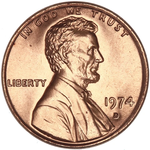 1974 D Lincoln Memorial Cent Choice BU Penny US Coin Cover