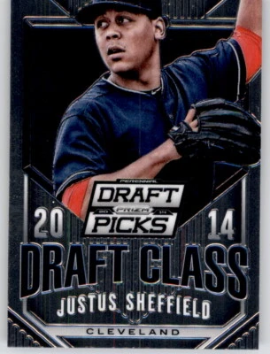 2014 Prizm Draft Class Justus Sheffield Rookie RC Insert MLB PWE Indians #29 - Image 1 of 2