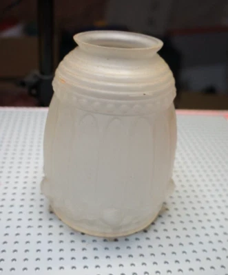 ancienne tulipe abat jour verre depoli art deco fruits fruit - Photo 1/4