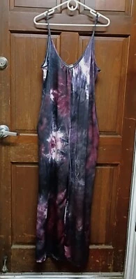 Mono sin marca para mujer pierna ancha tie dye cami correa de espagueti talla XXL 2XL Foto 1 de 4