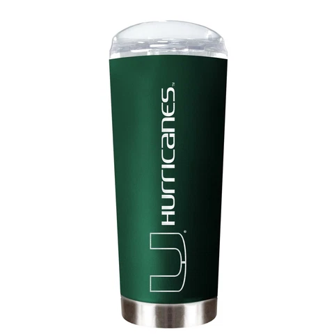 Miami Hurricanes Tumbler Powder Coated ROADIE Travel Mug 18oz Cover