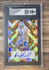 2022 Leaf Metal Draft Sam Howell BA-SH1 Rookie Autograph 4/5 SGC 10/10 - Picture 1 of 4