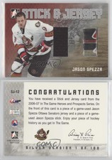 2006-07 ITG Heroes and Prospects Stick & Jersey Silver /100 Jason Spezza #SJ-12