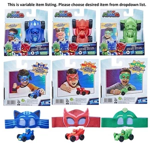 PJ Masks Hero Car And Mask Set Catboy Gekko Owlette Race Play - Picture 1 of 13