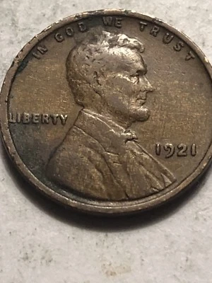 1921 P LINCOLN WHEAT PENNY CENT IMPROPER Alloy MIX ERROR COIN Lot M48 - Image 1 of 4