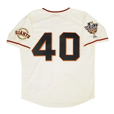 Madison Bumgarner 2010 San Francisco Giants Cream Home World Series Men's Jersey Cover