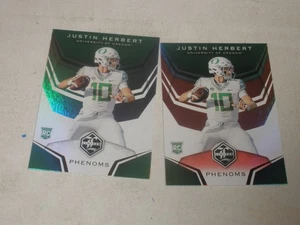 2020 Panini Chronicles Draft Picks Limited #4 Justin Herbert Rookie RC Lot of 2 - Picture 1 of 2