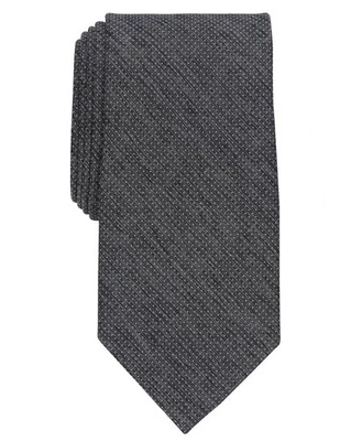 Corbata Alfani Para Hombres Terry Mini Textura Delgada Cuello Negra 2 7/8" Foto 1 de 4