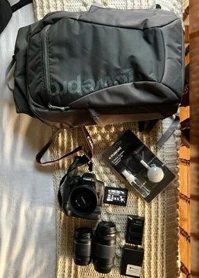 Canon EOS Rebel T6i Gently used With Multiple Canon Lenses and Accessories - Image 1 of 4