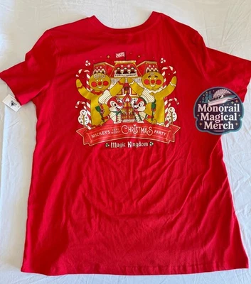 2025 Disney Parks Chip & Dale Mickey's Very Merry Christmas Party Tshirt - Image 1 of 4