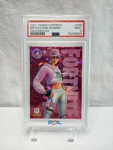 2021 Panini Fortnite Series 3 Cracked Ice Britestrom Bomber #108 PSA 9 - Bild 1 von 2