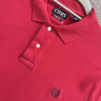 Red Mens Vintage Chaps Polo Shirt - Image 1 of 4