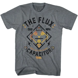 Back To The Future - Flux Streetwear - Short Sleeve - Heather - Adult - T-Shirt - Picture 1 of 1