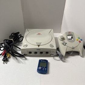 SEGA Dreamcast White Console w/ Cords -Memory Card See Description