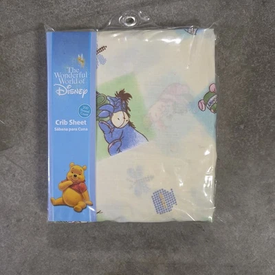 Hoja de cuna vintage Disney Winnie The Pooh amigos abejas hundidas tigre lechón ojo  Foto 1 de 4