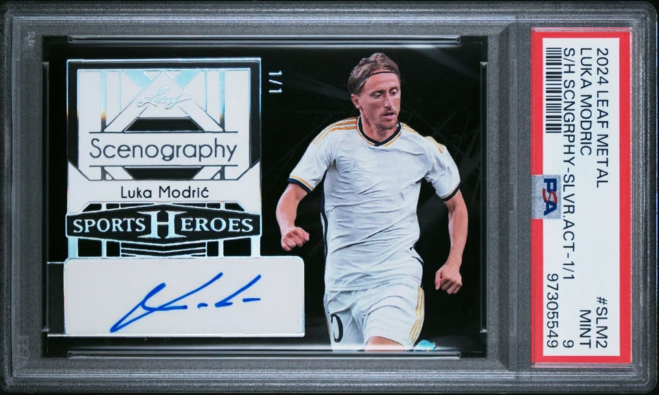 Luka Modric 1/1 Auto – 2024 Leaf Heroes Scenography Silver Holo Acetate  On Card - Image 1 of 1