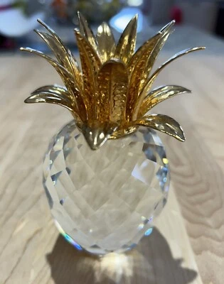 Swarovski Pineapple Candle Holder-Gold 010062 / 7600NR136001 READ DESCRIPTION! Foto 1 de 4