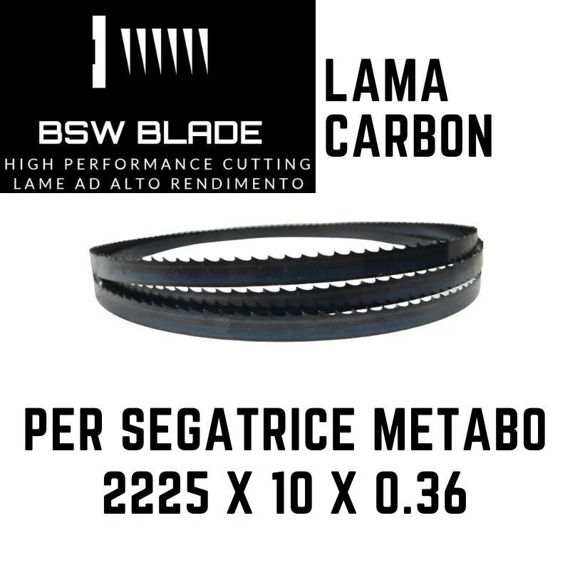 BSW BLADE Lama a nastro 2225 x 10 x 0.36 per segatrice METABO 0909060273