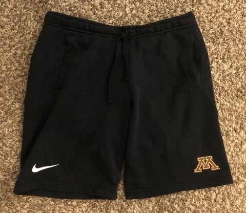 University of Minnesota Golden Gophers - Nike Fleece Shorts - Black - Medium Cover