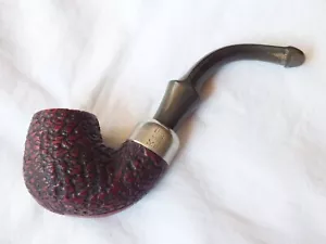 A fantastic Peterson ruby red, rustic bowled, bent 317 briar pipe - Picture 1 of 6