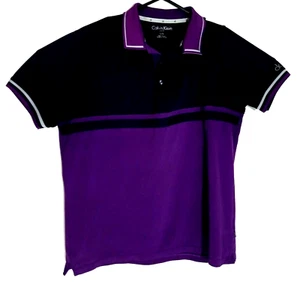 Calvin Klein Golf Polo Shirt Purple/Navy colour - Size L Pit to Pit 56cm. - Picture 1 of 9