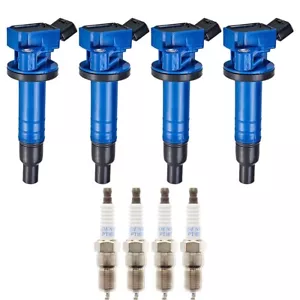 High Performance Ignition Coils + 4503 Denso Spark Plug for Pontiac Toyota 1.8L - Picture 1 of 3