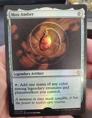 MTG Mox Amber 224/269 Foil MISPRINT / ERROR Dominaria Mythic Missing Holo Stamp - Image 1 of 3