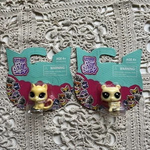 Lote de 2 cachorros de oso amarillo gatito Hasbro 2018 Littlest Pet Shop - Imagen 1 de 5