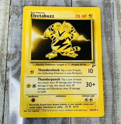 Electabuzz 24/130 Base Set 2 NON-HOLO Rare Pokemon Card Very Good+ - Image 1 of 3