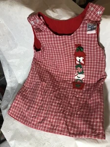 The Bailey Boys Kids Red Embroidered Sleeveless Reversible Bird Dress 4T - Picture 1 of 8