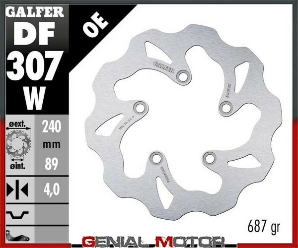 Galfer Bremsscheiben Hintere WAVE FIXED 240x4mm SUZUKI RF 900 R 1994>1995 — 第 1/1 张图片