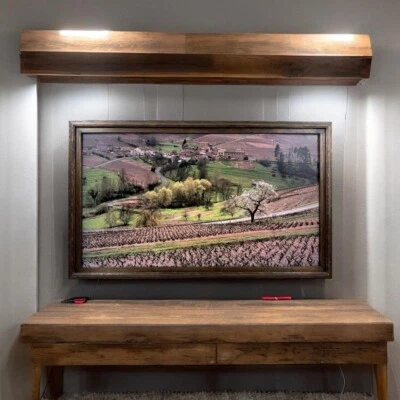 32,43,50,55 Inch TV frame for Samsung The Frame TV, Rustic Dark Wood finish - Image 1 of 4