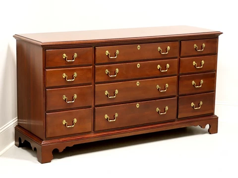 LINK-TAYLOR Heirloom Solid Mahogany Chippendale Triple Dresser - B Cover