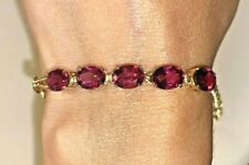 Pink Tourmaline 18 CT. Bracelet 14K Solid Gold $3500 Authentic Natural Rare NWT