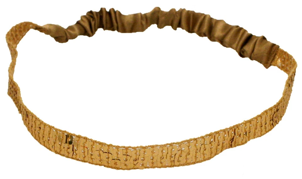 Mia Moda Lentejuelas + Diadema de Satén, Accesorio para el Cabello, Elástico, Dorado Foto 1 de 1