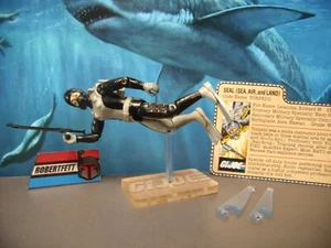 GI Joe Vintage 1983 TORPEDO (V1) Lot "G" w/FC & Acc, 100% COMPLETE +ACRYLIC 1:18 - Picture 1 of 20