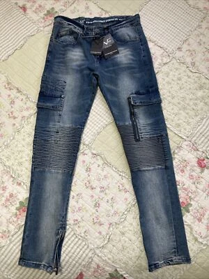 Pantalones de mezclilla para hombre VERSACE V19-69 Abbigliamento Sportivo SRL Milano Italia talla 28/30 Foto 1 de 4