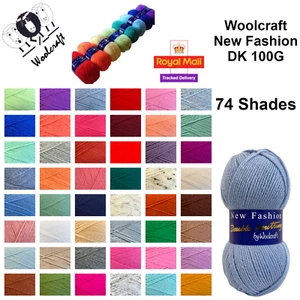 Woolcraft New Fashion DK Wool / Yarn 100g Double Knitting, Knitting & Crochet - Picture 1 of 160