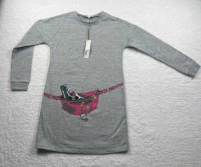 Vestido gris manga larga Little Marc Jacobs K.I.D.S para niñas W12194 talla 12 nuevo con etiquetas Foto 1 de 4