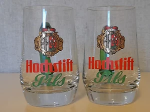 2 x 0,2 l Hochstift Pils Bierkrug, Glaskrug, Bierseidel, Fulda - Bild 1 von 3
