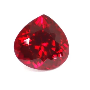 Natural Blood Red Ruby 9.50 Ct Pear Cut GIE Certified Loose Gemstone 629 - Picture 1 of 8