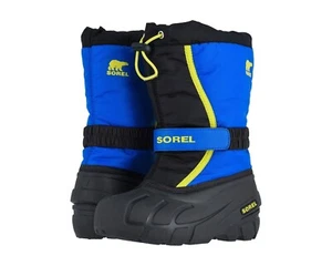 SOREL Z52107 Youth Blue Nylon Flurry Waterproof Insulated Snow Boot Size 8 M - Picture 1 of 7