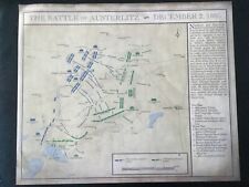 1805, 1806 NAPOLEONIC WARS PLAN MAPS OF THE BATTLES OF JENA & AUSTERLITZ & TIMES