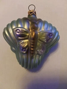 Columbia antiker Weihnachtsschmuck Schmetterling aus mundgeblasenem Glas - Bild 1 von 6