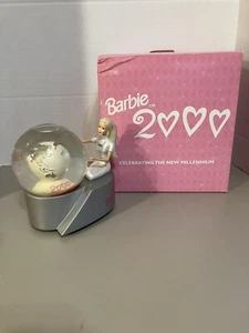 Barbie 2000 Celebrating the New Millenium Snow Globe 6" Avon Musical - Picture 1 of 14